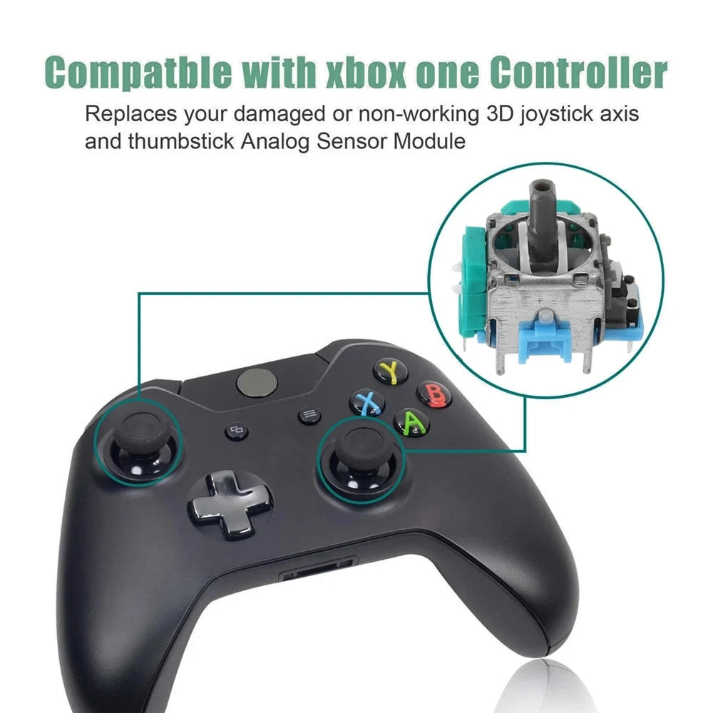 2 PCS Controller Replacement Button 3D Analog Stick Sensor Module Thumb Stick for PS4 Gamepad Dualshock 4 Xbox Repair Wireless Controller