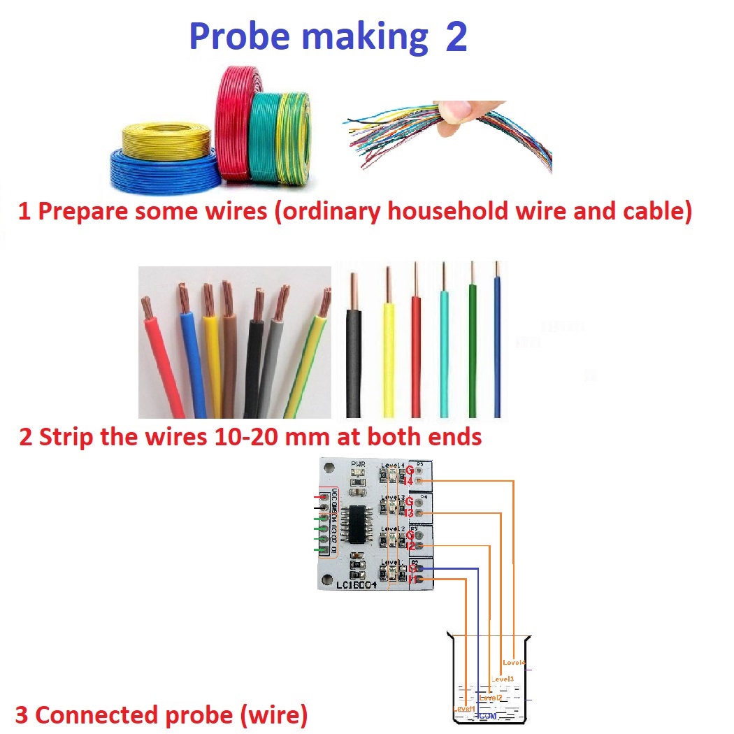 LC1BD04 DC5V 4 Digital Water Level Indicator Board Water Tower Liquid Level Sensor Controller Module Support for UNO/NANO