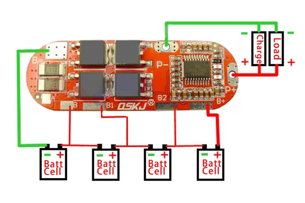 3S/4S/5S High Current Ternary Polymer Lithium Battery Protection Board 20A 40A