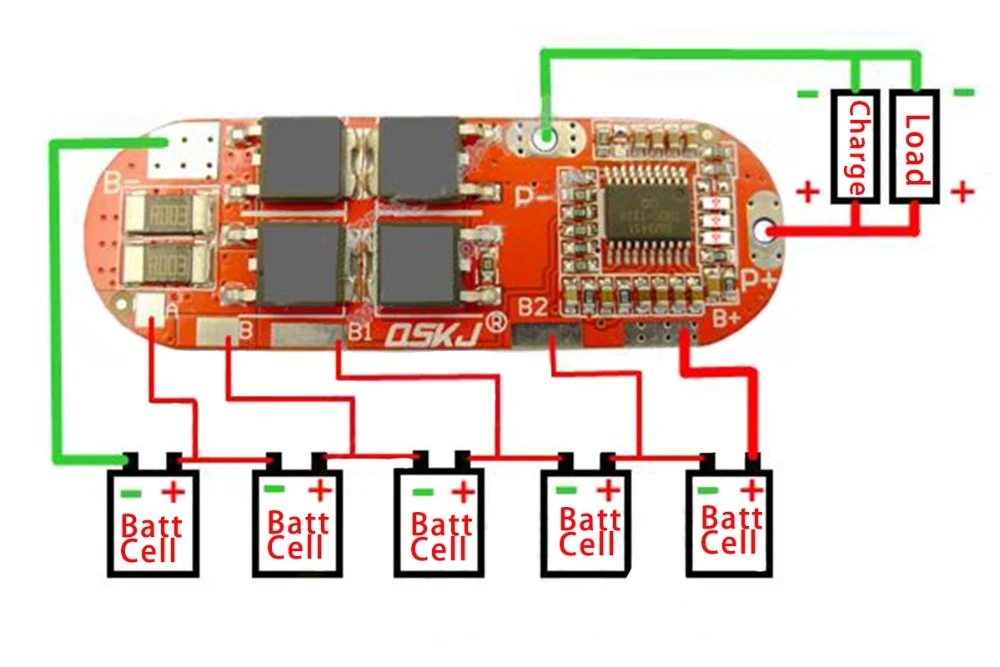 3S/4S/5S High Current Ternary Polymer Lithium Battery Protection Board 20A 40A