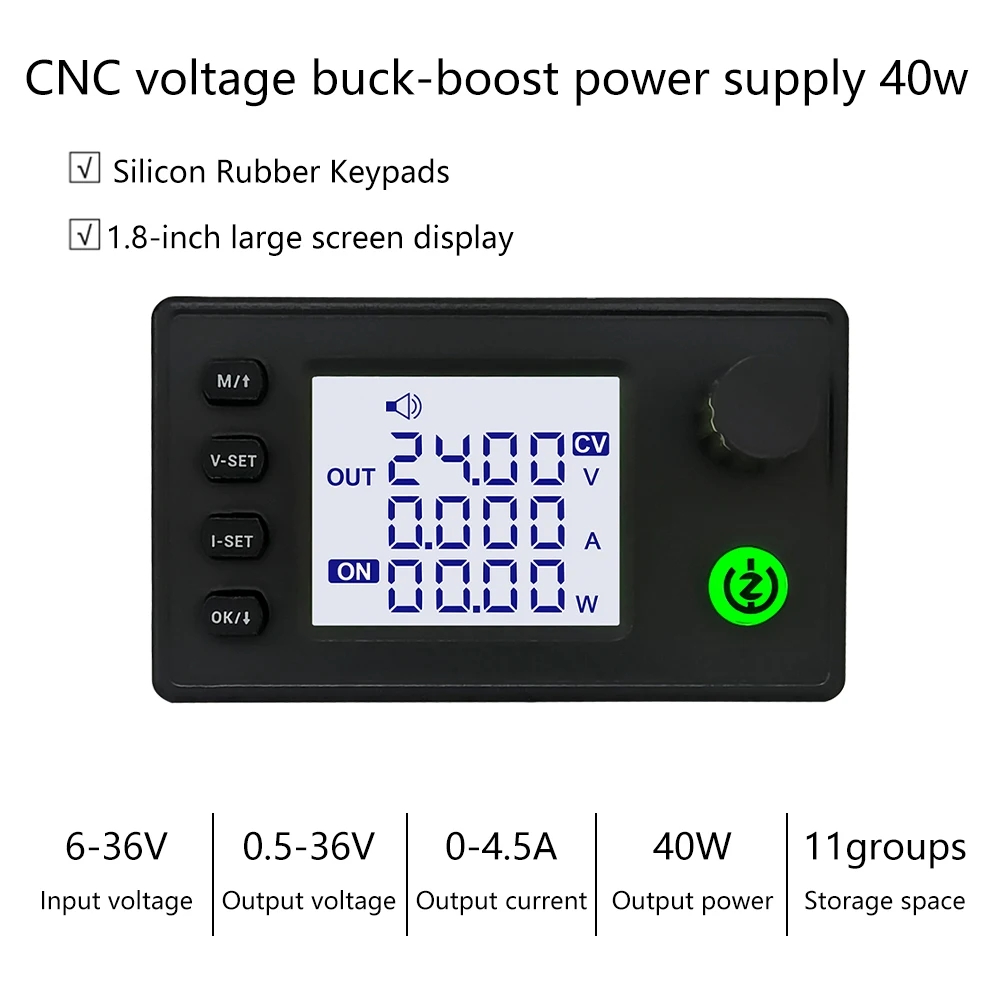 SK40/SK90 Buck-boost Converter CC CV Step Down Module LCD Adjustable Regulated Stabilized Voltage Power Supply