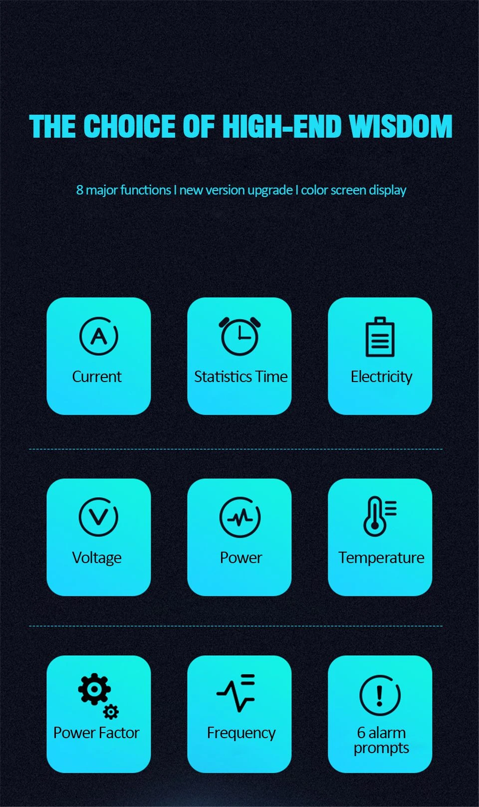 KWS-AC301 8 in1 Voltmeter Ammeter AC 50-300V Power Energy Meter LED Digital AC Wattmeter Electricity Meter 0-100A