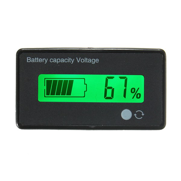 12V/24V/36V/48V 8-70V LCD Acid Lead 3.7V Lithium Battery Capacity Indicator Digital Voltmeter