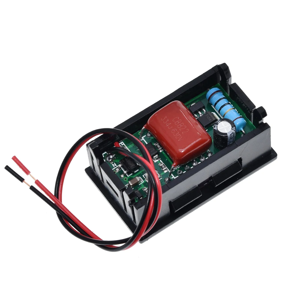 AC 70-500V 0.56inch Two-wire Digital Voltmeter LED Digital Display 2 Wires Red Green Blue Display AC Voltage Meter Head AC220V Mains Power 380V Industrial Power