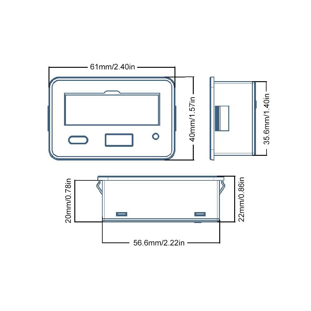 DC8-30V USB Type-C Lead Acid Lithium Battery Charge Capacity Indicator Car Motorcycle Digital Voltmeter Voltage Tester Meter Too