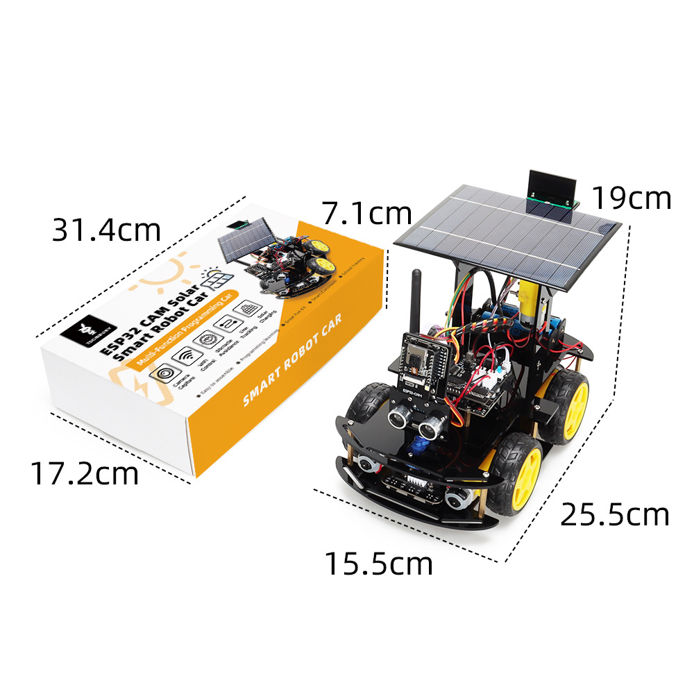 Solar ESP32-32 Camera Programming Education Robot Car IoT Ultrasonic Intelligent Programming Robot