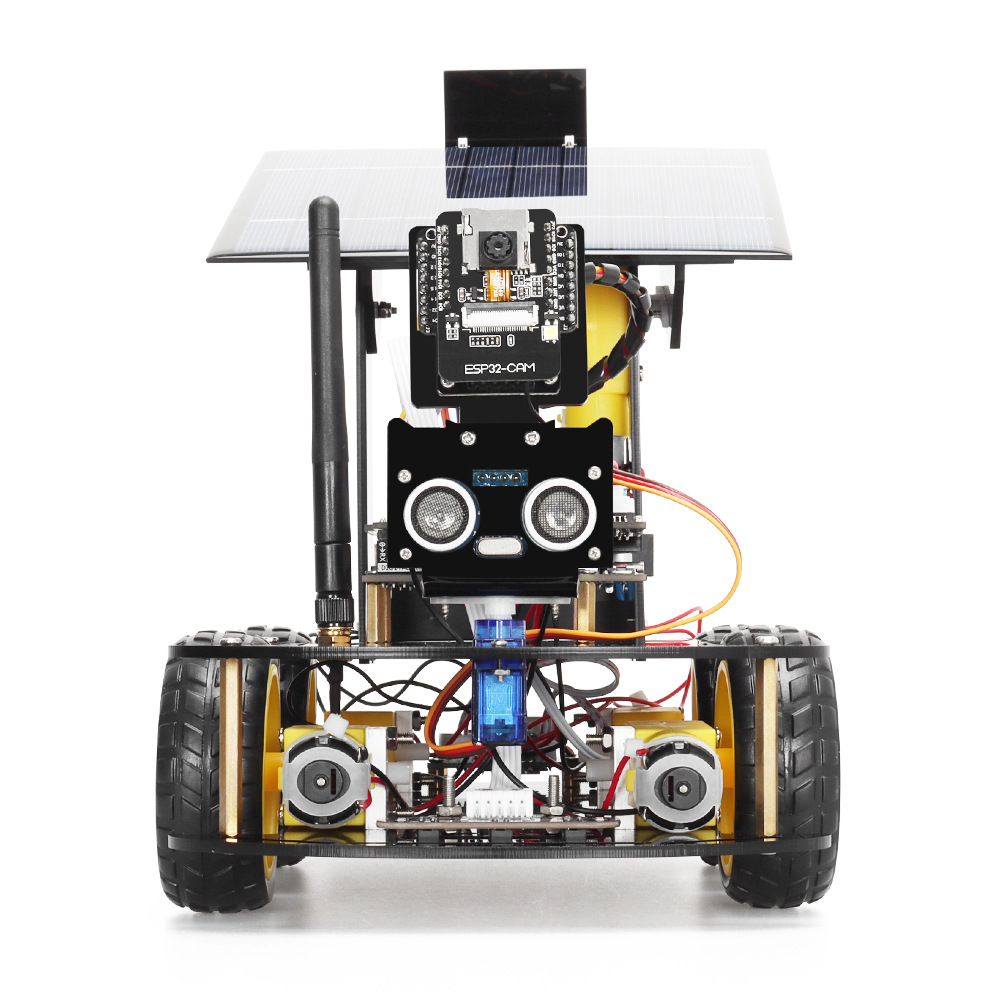 Solar ESP32-32 Camera Programming Education Robot Car IoT Ultrasonic Intelligent Programming Robot