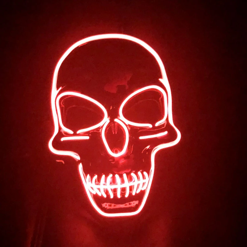 Halloween LED Mask Skull Glowing Mask Cold Light Mask Party EL Mask Light Up Masks Glow In Dark
