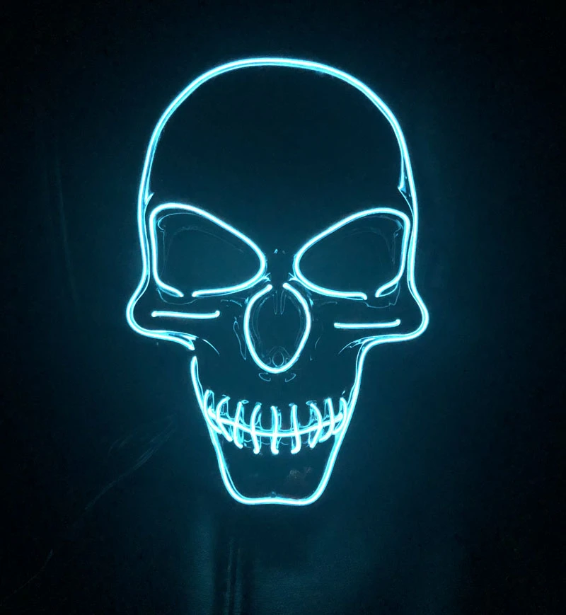 Halloween LED Mask Skull Glowing Mask Cold Light Mask Party EL Mask Light Up Masks Glow In Dark
