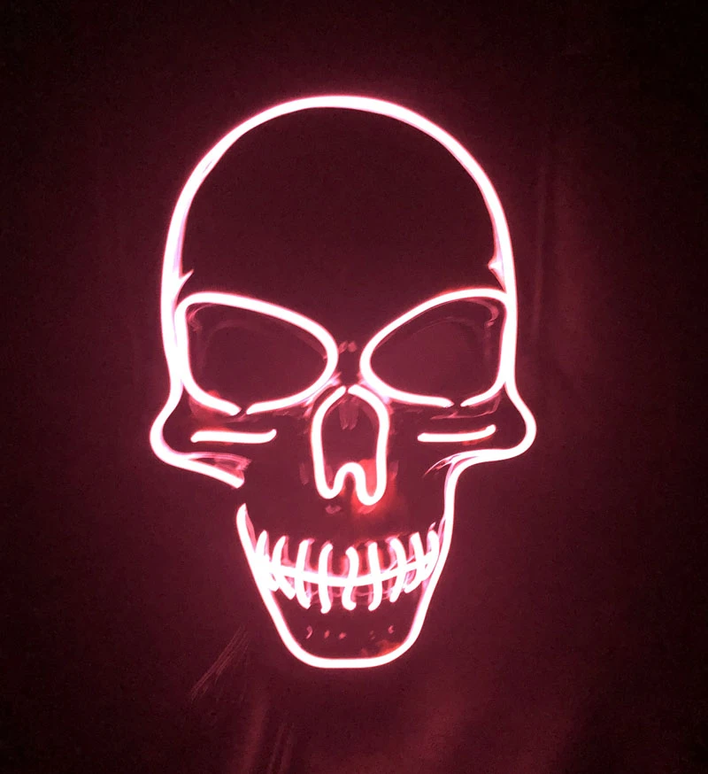Halloween LED Mask Skull Glowing Mask Cold Light Mask Party EL Mask Light Up Masks Glow In Dark