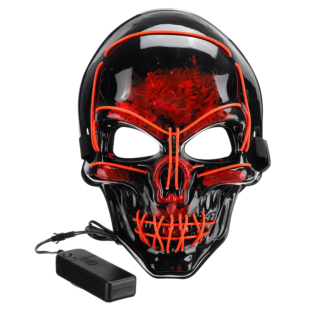 Halloween LED Mask Fluorescent Glowing Mask Cold Light Mask Party EL Mask Light Up Masks Glow In Dark